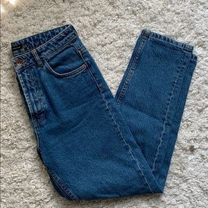 like new Zara tapered mom jeans medium wash 2